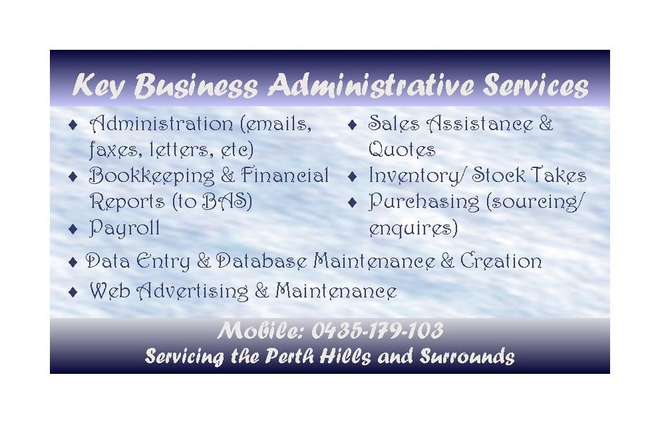 Key Business Administrative Services Pic 1 - let us take care of you