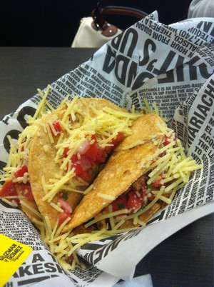 Guzman Y Gomez Pic 2 - Hard shell chicken taco very spicy