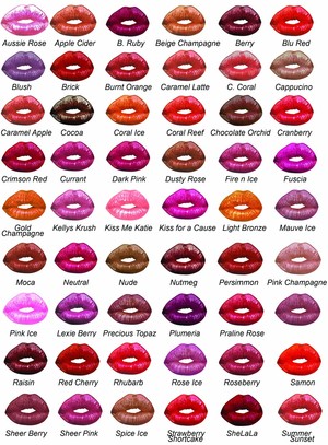 LipSense by SeneGence Australia Distributor Pic 2 - LipSense Colour Chart