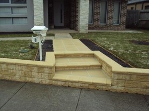 Big Impact Landscaping Pic 4 - Front Yard Landscaping Retaining wall paving turf garden beds