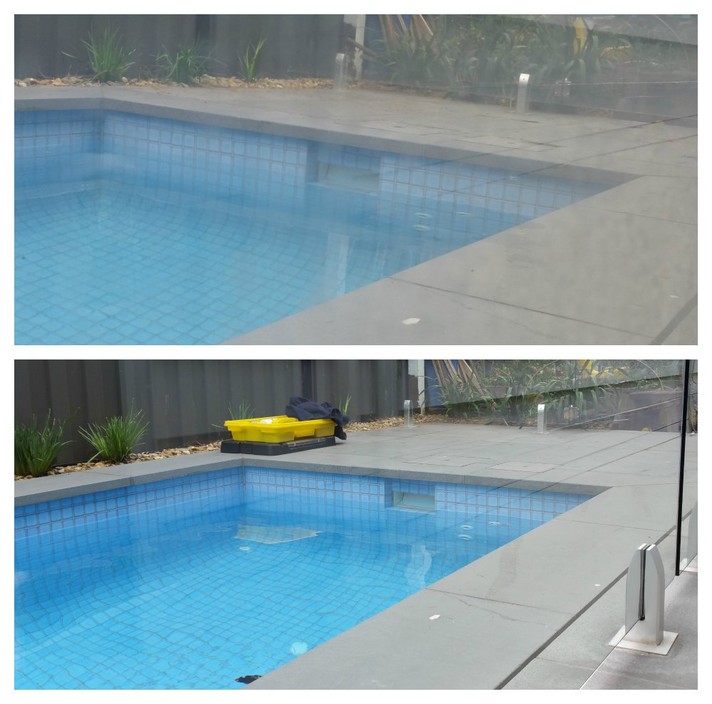 Ezicleen Pic 1 - Glass Pool Fencing before and after