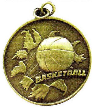 Sports Medals Oz Pic 4 - Basketball medal