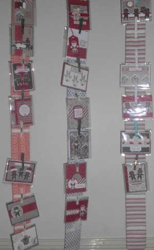 Stamping with Robyn Lawton - Stampin' Up! Independent Demonstrator Pic 2 - a few of the wall of sample cards we made with the 5 kits