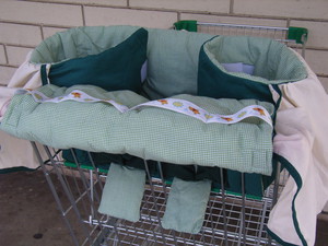 Trolley Pouch Pic 3 - green trolley pouchshopping trolley seat cover