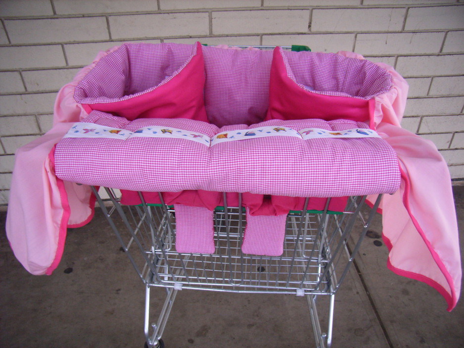 Trolley Pouch Pic 1 - pink trolley pouchshopping trolley seat cover