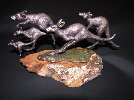 Australian by Design Pic 1 - Kangaroo Sculptor in Bronze