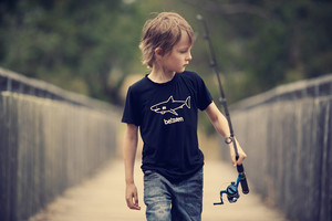 Mini Mals Australia Pic 3 - Shark Tshirt by Mini Mals