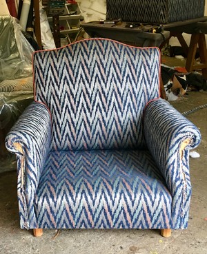 Able & Carriage Custom Upholstery Pic 2 - OG chair camelback