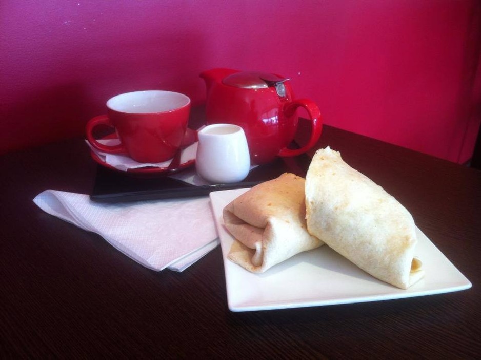 Brierly's Cafe Pic 1 - English Breakfast Tea a Breakfast Wrap