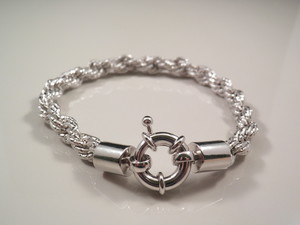 Little Treasure Box Pic 2 - Fashion Rope Style Bracelet 18k White Gold Plated Rope Bracelet 205cm length