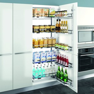 StackHaus Pic 3 - Butler Series Tandem Pantry Transfers the weight of the door racks to the interior of the pantry freeing the load on the hinges