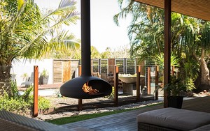 About Barbeques & Fireplaces Pic 3 - Indoor or Outdoor Suspended Fireplaces