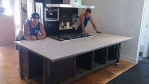 Super Movers Pic 3 - 600kg Marble Bench top No problem for our Heavy crew Milton Brisbane QLD