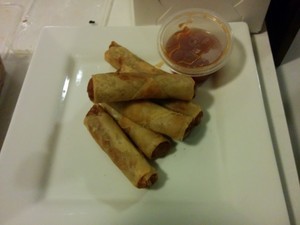 Ho Choi Restaurant Pic 4 - Mini spring rolls come six to a serve with dipping sauce A little different from what Im used to hubby is addicted to them