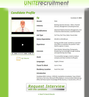 Unite Recruitment Pic 3 - Eg Private Career Profile pageVirtual Resume