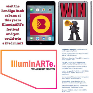 Bendigo Bank Pic 2 - Bendigo Bank Picton will be at the vibrant illuminARTe festival next weekend and will be giving away a iPad mini 2 find the stall to enter for your chance to win