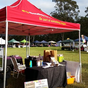 Bendigo Bank Pic 4 - the Bendigo Bank Picton cabanas are available for any sporting or community group here they are last week at Wollondilly Markets