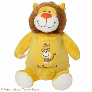 Personalised Teddy Bears Pic 5 - Roar Aris lion is on its way ready for his birthday