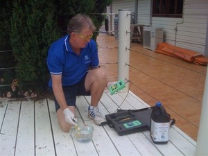 Pristine Water Systems Northern Rivers Pic 2 - Water Testing pH level and conductivity of the stored tank water