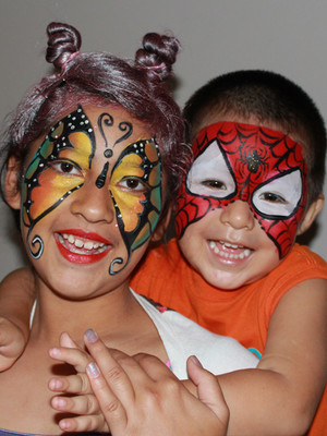 Sparkly Rainbow Face Painting Pic 2 - Face Painting for any occasion