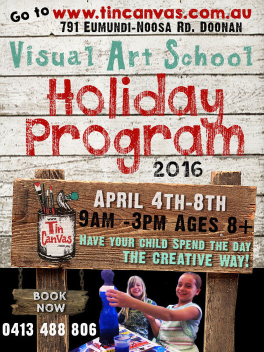 Tin Canvas Pic 1 - Easter Visual Art Holiday Program Booking Now Limited spaces