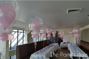 The Party's Here Pic 4 - Bubble Balloons with Collars Perfect table centre piece arrangements