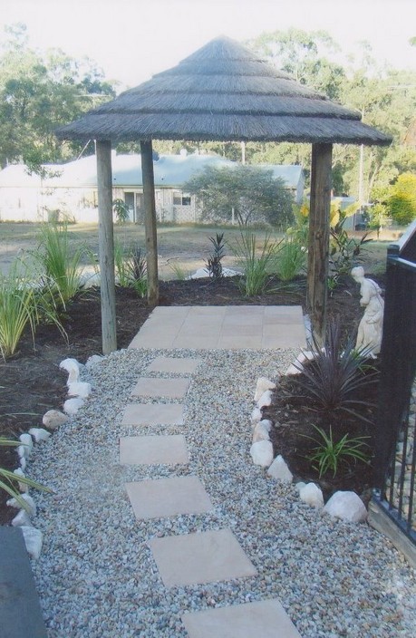 LCC Landscaping Pic 1 - paving and hut