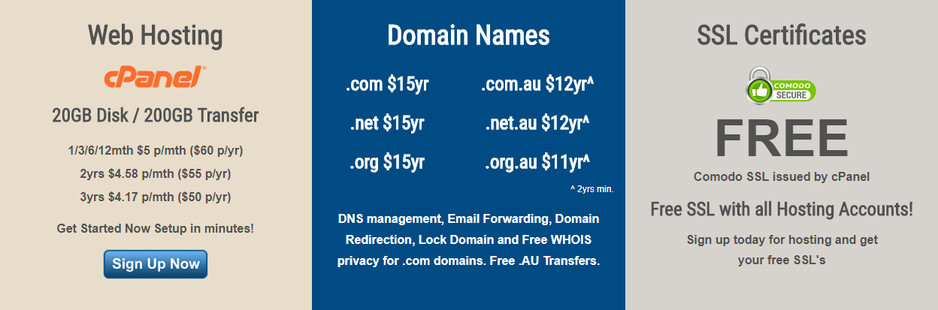 comauHOST.com Cheap Web Hosting & Domain Names Pic 1 - comauHOST Australia Cheap Web Hosting and Domain Names and Free SSL Certificates