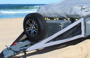 All Terrain Camper Trailers Pic 2 - Well designed drawbar area with spare wheel toolbox and stoneguards