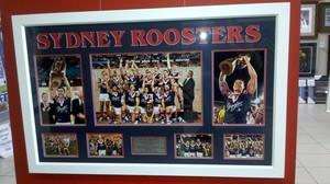 Griffith Prints & Framing Pic 2 - Sydney roosters 2013 framed collage