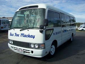 Bus Fox Pic 3 - 21 seater Toyota Coaster available for short and long term self drive hire and charters LR license requirement BMAAll Mines Compliant