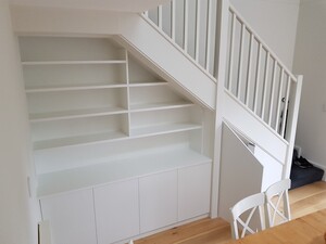 Creative Cabinetry. Custom Made Furniture. Pic 4 - Sleek Understair Attic with Display Shelves