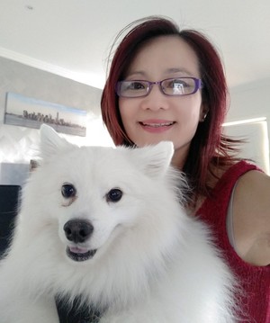 Lush Pet Care Pic 5 - Cassandra pet sitting a very gorgeous Japanese Spitz in Jan 2017