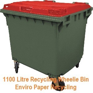 Enviro Paper Cardboard Recycling Pic 4 - 1100 LItre Wheelie Bin