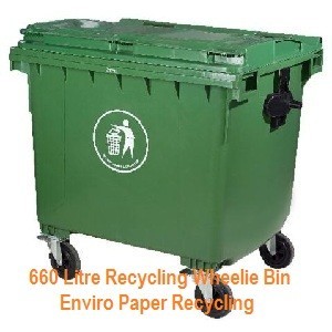 Enviro Paper Cardboard Recycling Pic 3 - 660 Litre Wheelie Bin