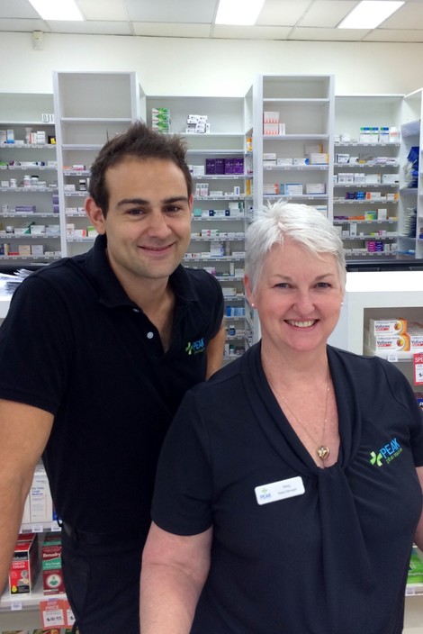 Peak Pharmacy Newtown Pic 1 - Zane Wright Pharmacy manager and Marg Morrison Retail Manager of Peak Pharmacy Newtown Peak Pharmacies Geelong