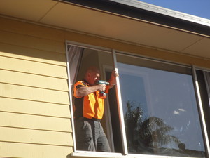 Gecko Glass Pic 2 - Brendon at Work on a House Window in Bracken Ridge