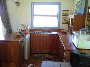 Runnymeade B&B Garden Studio Pic 5 - Kitchenette cooking facilities Barbeque also available