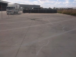 Enviro Blast Australia Pic 5 - Line marking removed from car park using garnet sand