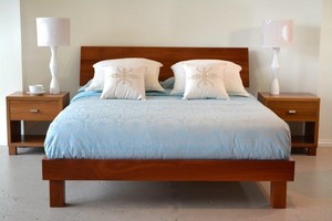 Beds For Life Pic 4 - Charlie timber bed in solid Jarrah 2100 Queen size