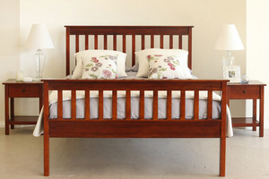 Beds For Life Pic 2 - Kirribilli bed frame in solid Victorian Ash 1790 Queen size