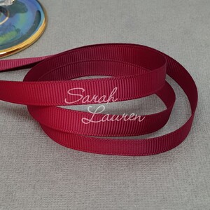 Sarah Lauren Pic 3 - 275 Wine Grosgrain ribbon 9mm