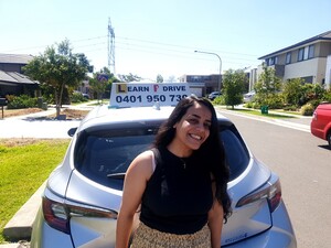 Learn P Driving School Castle Hill Pic 3 - congratulations laila for passing your test in castle hill driving school in castle hill