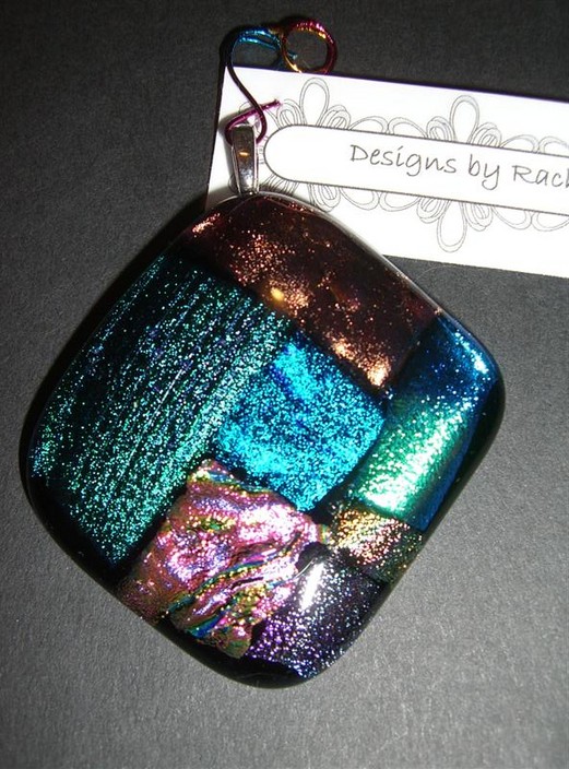 Bellissima Glass Pic 1 - dichroic overload glass pendant bellissima glass