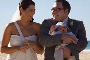 Carolynn Joy Gracie I Am Your Celebrant Pic 4 - Clare Ben McClures wedding and christening for Toby Rainbow Beach