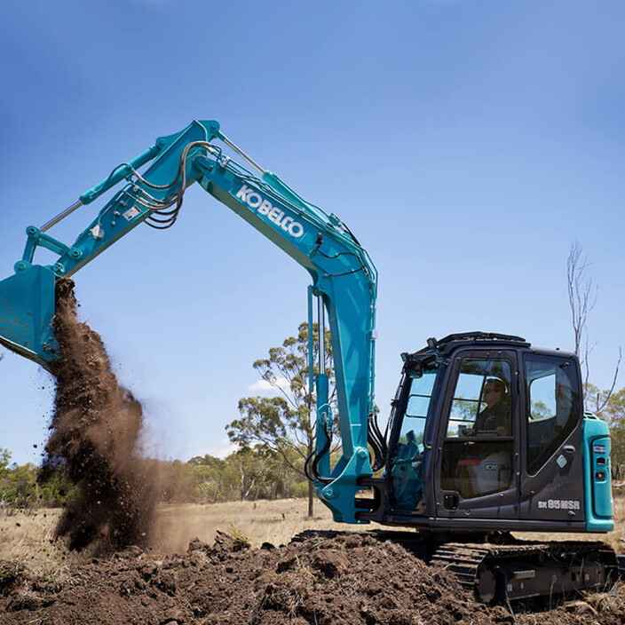 SEQ Earthmovers Pic 1 - Kobelco excavators for hire Brisbane