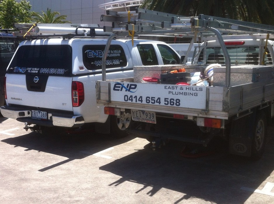 East & Hills Plumbing Pic 1 - Up to date and regularly serviced vehicles making us always available