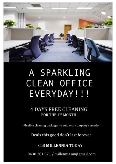 Millennia Solutions Pic 1 - 4 days free cleaning for the 1st month