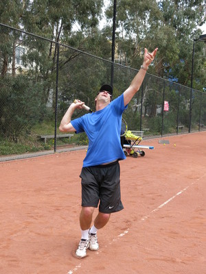 St Andrew's Gardiner Tennis Club Pic 4 - Richard BruceSmith our club professional coach serving