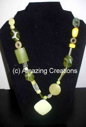 Amazing Creations Stamps Pic 4 - Olive SemiPrecious Necklace